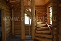 лестницы из бревна из дерева, изготовление деревянных лестниц из бревна